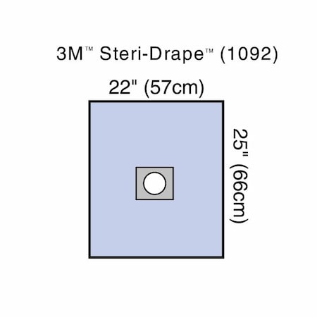 3M Steri-Drape Surgical Drape Small Drape with Aperture 22 W X 25 L Inch Sterile, 25PK 1092